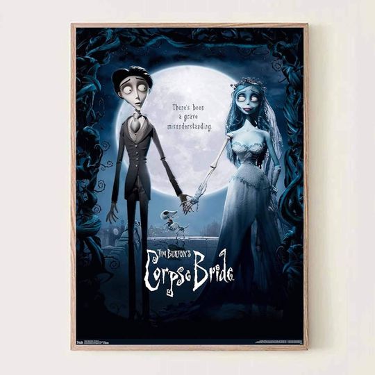 Corpse Bride Movie Poster - Gothic Romance Vertical Print