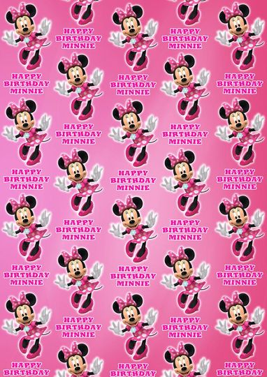 Discover MINNIE MOUSE Personalised Birthday Wrapping Paper - Minnie Mouse Personalised Birthday Gift Wrap - Disney Gift Wrap - Mickey Mouse - Donald