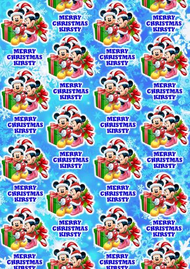 Discover MICKEY & MINNIE Personalised Christmas Wrapping Paper - Disney Christmas Gift Wrap - Donald Duck - Minnie Mouse - Goofy - Pluto - Christmas