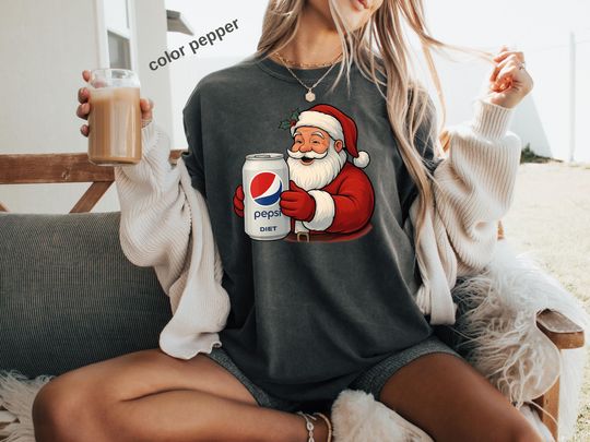 Christmas Santa T-Shirt, Diet Pepsi Santa, Funny Christmas Coke, Coke Lover Shirt
