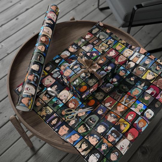 Discover Narutoo Anime-Themed Wrapping Paper Rolls, Gift Wrap for Birthdays, Holidays, Special Occasions, Unique Present Decoration