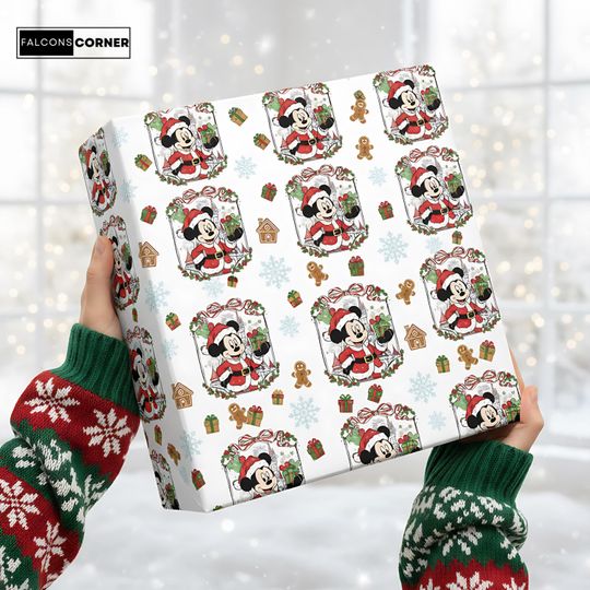 Discover Mickey Mouse Christmas Wrapping Paper: Classic Holiday Gift Wrap, Cute Disney Christmas Gift Idea