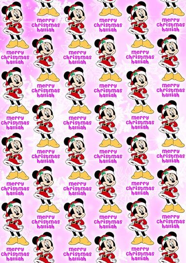 Discover MINNIE MOUSE Personalised Christmas Wrapping Paper - Disney Christmas Gift Wrap - Donald Duck - Mickey Mouse - Goofy - Pluto - Christmas D3