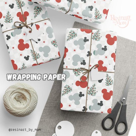 Discover Christmas Wrapping Paper Roll | Cute Mouse Gift Wrap | Custom Holiday Wrapping Paper | Unique Christmas Gift Presentation