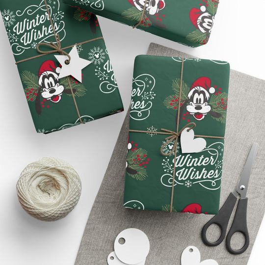 Discover Vintage Disney Inspired Wrapping Papers, Vintage Gift Wrap Sheets, Retro Cartoon