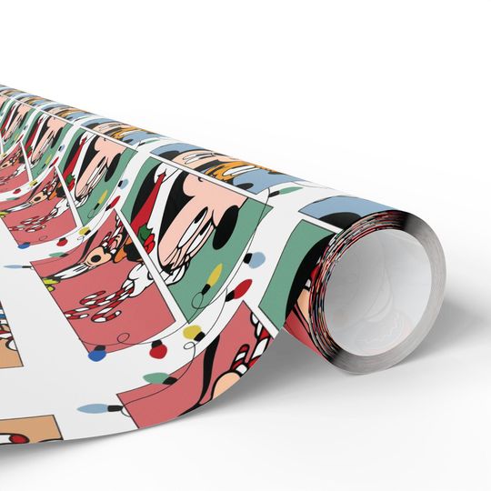 Discover Festive Mickey Mouse Christmas Wrapping Paper