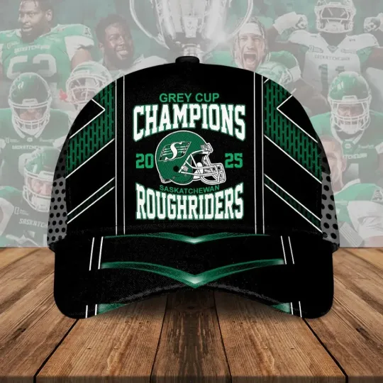 Discover Saskatchewan Roughriders 2025 Grey Cup Champions Classic Cap