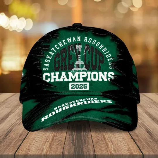 Discover Saskatchewan Roughriders 2025 Grey Cup Champions Classic Cap