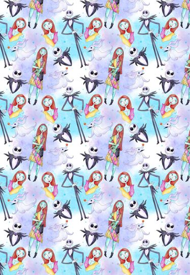 Discover NIGHTMARE BEFORE CHRISTMAS Birthday Wrapping Paper - Disney's Nightmare Before Christmas Birthday Gift Wrap - Jack Skellington - Sally