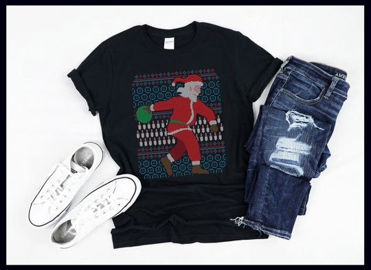 Discover Bowling Santa Claus T-Shirt