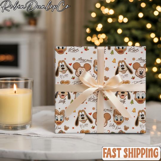 Discover Micke Friends Christmas Wrapping Paper, Christmas Disne Wrapping Paper, Mickey And Friends Holiday Gift Wrap, Xmas Presents Packaging