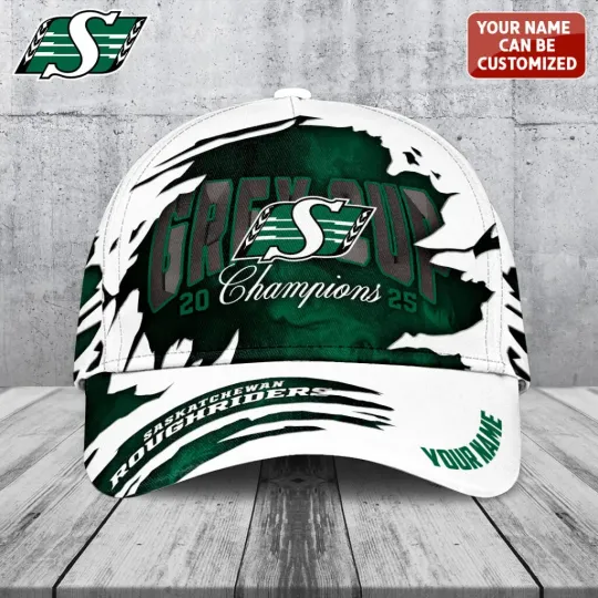 Discover Personalized Saskatchewan Roughriders 2025 Grey Cup Champions Classic Cap