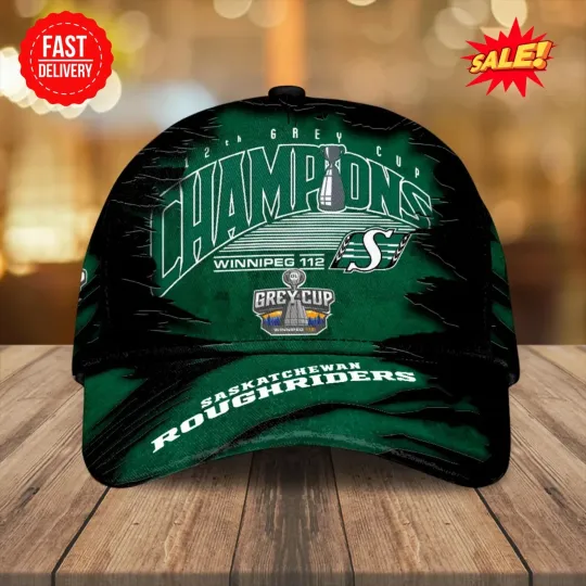 Discover Saskatchewan Roughrider 2025 Grey Cup Champions Classic Cap