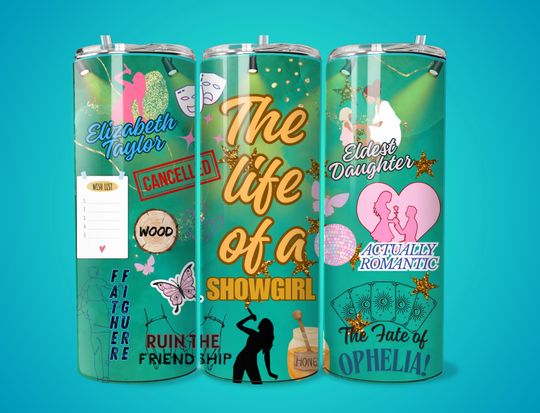 Discover The life of a showgirl themed 20oz metal tumbler