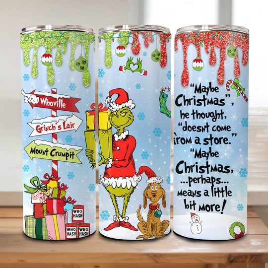 Discover Retro Christmas 20oz Tumbler Wrap, Christmas Movie Thief Straight Tumbler, Christmas Green Guy Tumbler, Merry Christmas, Instant Download