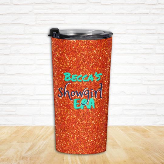 Discover Personalized Showgirl Era Tumbler, 20 oz Double-Wall Stainless Steel Tumbler, Dishwasher Safe, Custom Name Travel Tumbler, OGSG25