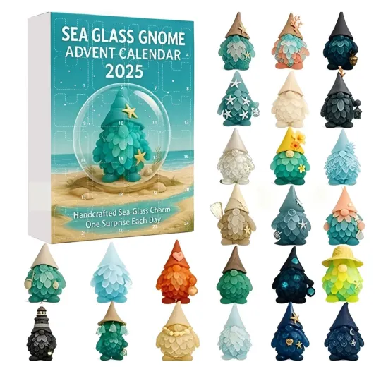 Discover Acrylic Advent Calendar 2025 Christmas Decorations Gifts Sea Glass Gnome Tree Decor