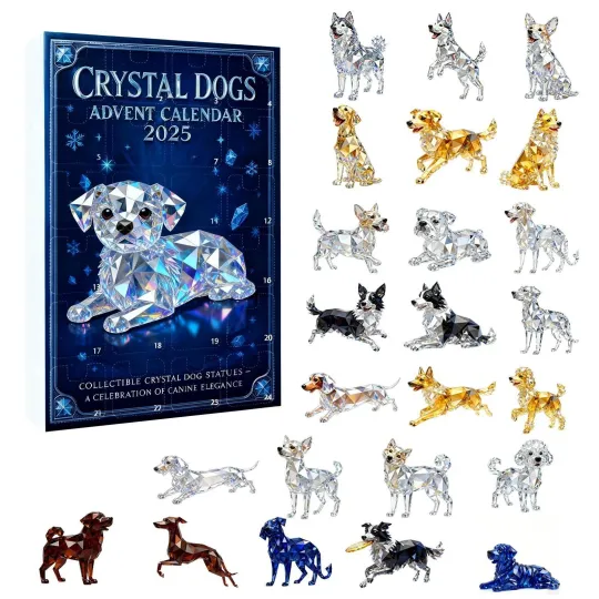 Discover Acrylic Advent Calendar 2025 Christmas Decorations Gifts 2D Dogs for Kids Girls