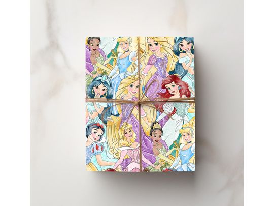 Discover Princess Gift Wrapping Paper Birthday Gift idea Special Occasion Watercolor Toddler Paper Wrap Trendy Cute Present Wrapping sheet Girl Party