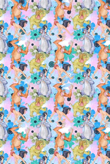 Discover JUNGLE BOOK Birthday Wrapping Paper - Disney's Jungle Book Birthday Gift Wrap - Mowgli - Bagheera - Baloo - Kaa - Akela - King Louie