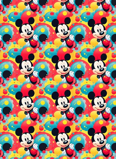 Discover MICKEY MOUSE Birthday Wrapping Paper - Disney's Mickey Mouse Birthday Gift Wrap - Donald Duck - Minnie Mouse - Goofy - Pluto Gift Wrap - D2
