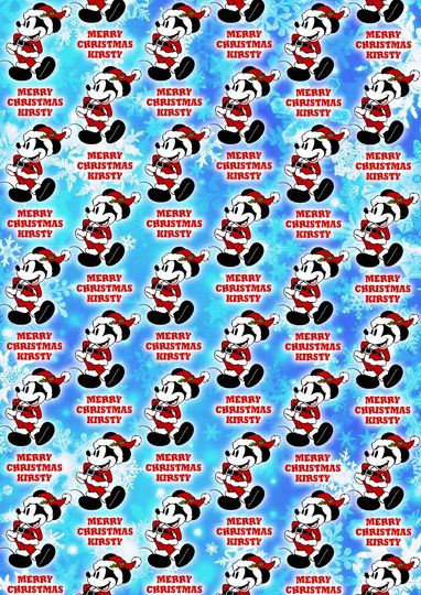 Discover MICKEY MOUSE Personalised Christmas Wrapping Paper - Disney Christmas Gift Wrap - Donald Duck - Minnie Mouse - Goofy - Pluto - Christmas