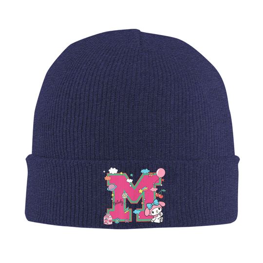 My Melody M for Bonnet Beanie Hat, Autumn Knitted Cap for Men and Women