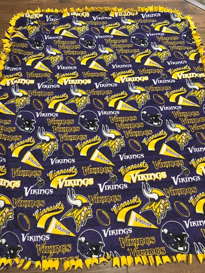 Twin Pack Woven Blanket Set Featuring Minnesota Vikings Logo