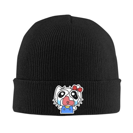 Hello Kitty Meme Print Knit Beanie Hat Unisex Outdoor Winter Cap