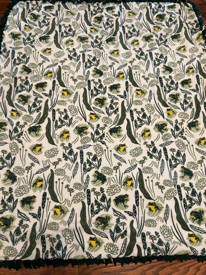 Discover Two-Piece Hand-Tied Frog Woven Blanket