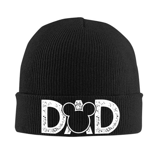 Mickey Mouse Dad Knit Beanie Hat Unisex Outdoor Winter Cap
