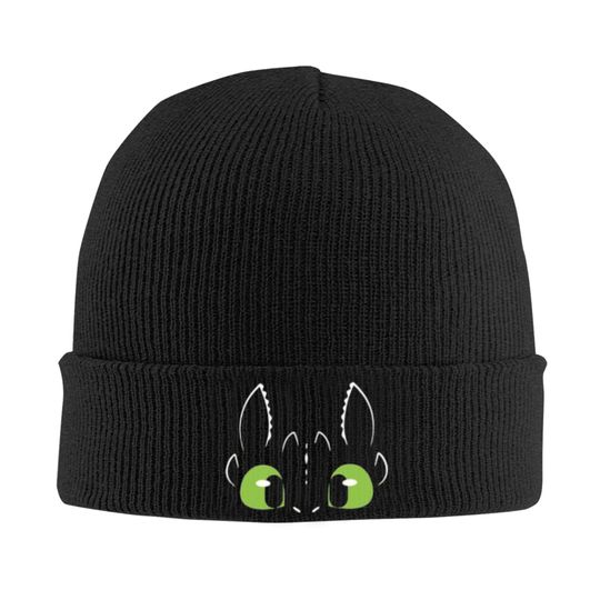 Discover Adult Unisex Printed Knit Beanie Hat with Funny Face Design