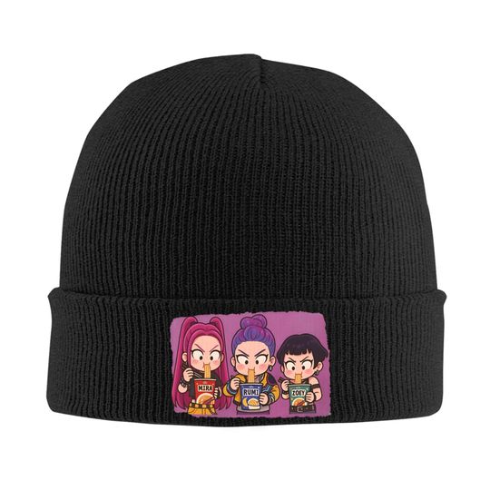 Huntrix Mira Rumi Zoey Printed Knit Beanie Hat Unisex Winter Cap