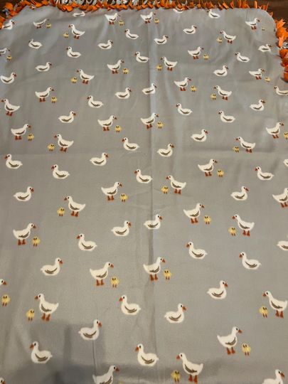 Discover Two-Piece Hand-Tied Duck Fleece Blanket