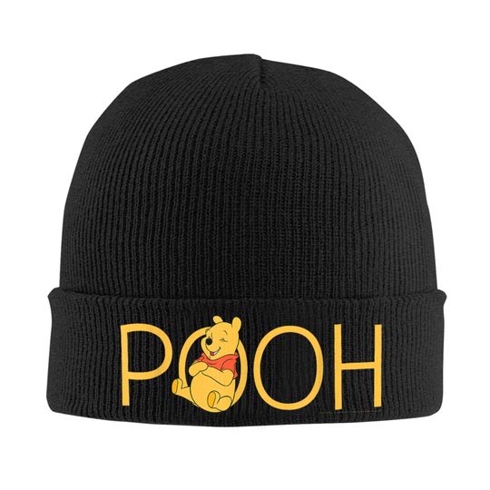 Men Women Winnie the Pooh Beanie Hats  Cool Knitting Hat Autumn Winter Kpop Caps Graphic Elastic Bonnet Hats