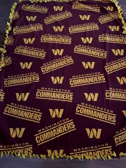 Two-Piece Hand Tied Washington Commanders Fleece Blanket