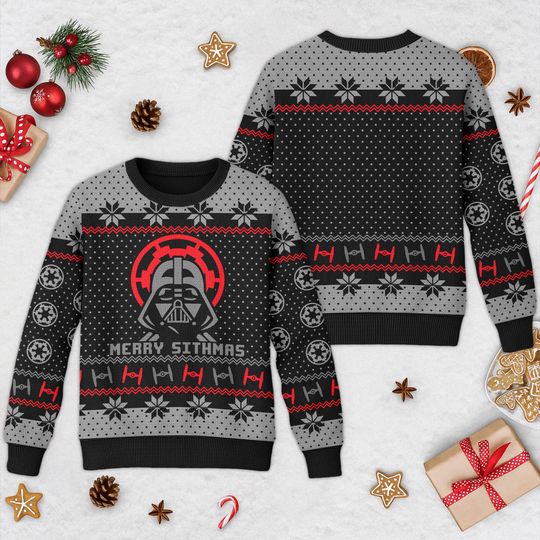 Discover Darth Vader Character Movie Ugly Christmas Sweater, Starwars Ugly Xmas Sweatshirt, All Over Print 3D Shirt, Christmas Gift For Men Women Kid
