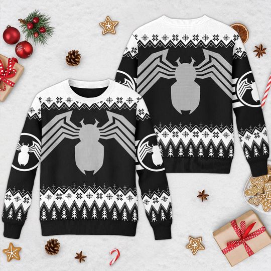 Discover Venom 3D All Over Printed T-shirt, Superhero Movie Ugly Christmas Sweater, Venom Xmas Sweatshirt, Christmas Gift For Men Women Kid