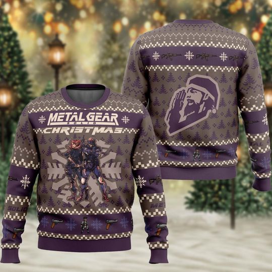 Metal Game 3D Ugly Christmas Sweater, 90s Video Game Xmas Sweatshirt