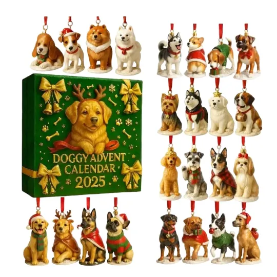 Discover Christmas Countdown Doggy Advent Calendar – 24 Days of Festive 2D Blind Boxes