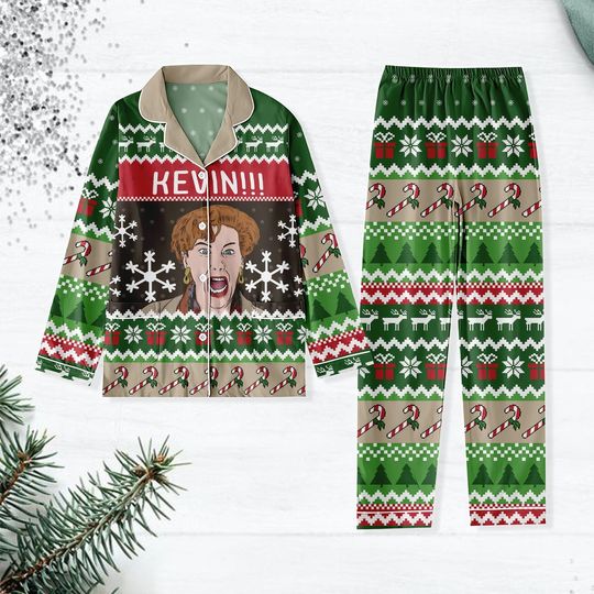 Discover Kevin Meme Christmas Pajamas, Home Alone Xmas Pajamas, Funny Pajamas Set, Christmas Gift