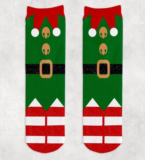 Discover Elf Socks, Toddler Socks, Family Christmas socks, Christmas socks for kids, Socks for adults, novelty socks, Christmas Character Socks