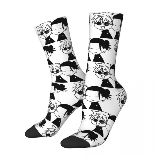 Cute Gojo and Geto Socks Harajuku Sweat-Absorbing Stockings for All Seasons