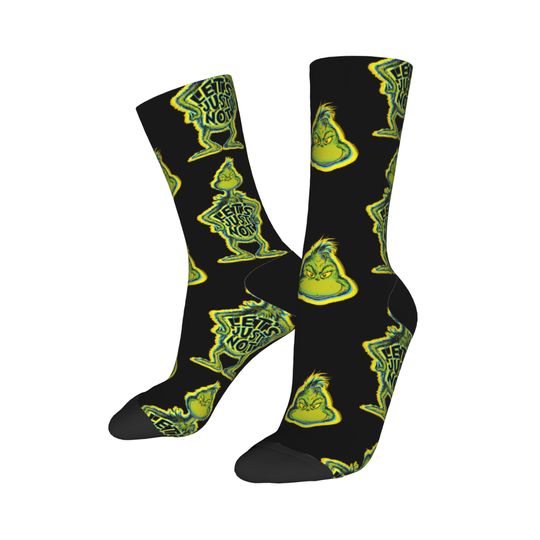Discover Christmas-S-Green-S-Grinched Socks Men Women Polyester Fashion  Socks Spring Summer Autumn Winter Middle Tube Socks Gifts