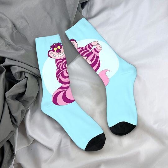 Alice in Wonderland Cheshire Cat Socks Men Comfortable Fun Winter