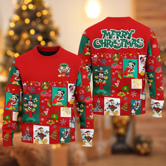 Discover Mickey Mouse Ugly Christmas Sweater, Mouse And Friends Xmas Sweatshirt