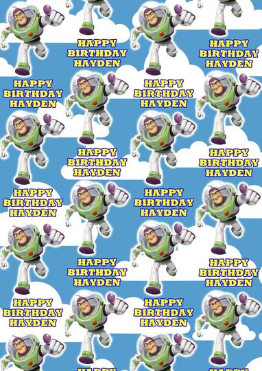 Discover BUZZ LIGHTYEAR Personalised Birthday Wrapping Paper - Disney Toy Story Personalised Birthday Gift Wrap -  Buzz - Woody - Jessie - Alien