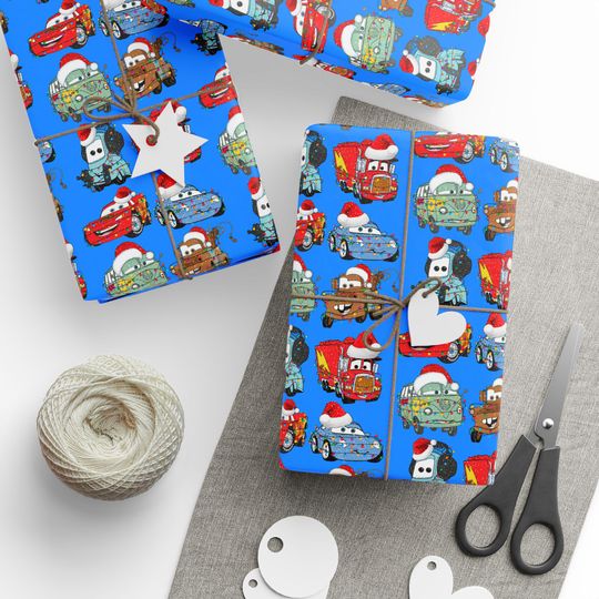 Discover Disney Cars Christmas Wrapping Paper | Pixar Cars Gift Wrap | Christmas Wrapping Paper Roll | Boys Christmas Gift Wrap | Disney Cars