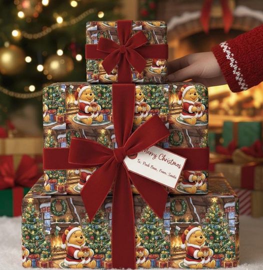 Discover Winnie the Pooh Christmas Wrapping Paper | Holiday Gift Wrap