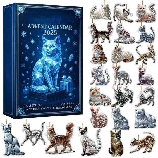 Discover Countdown Crystal Cats Advent Calendar 2025 – 24 Days of Festive 2D Blind Boxes